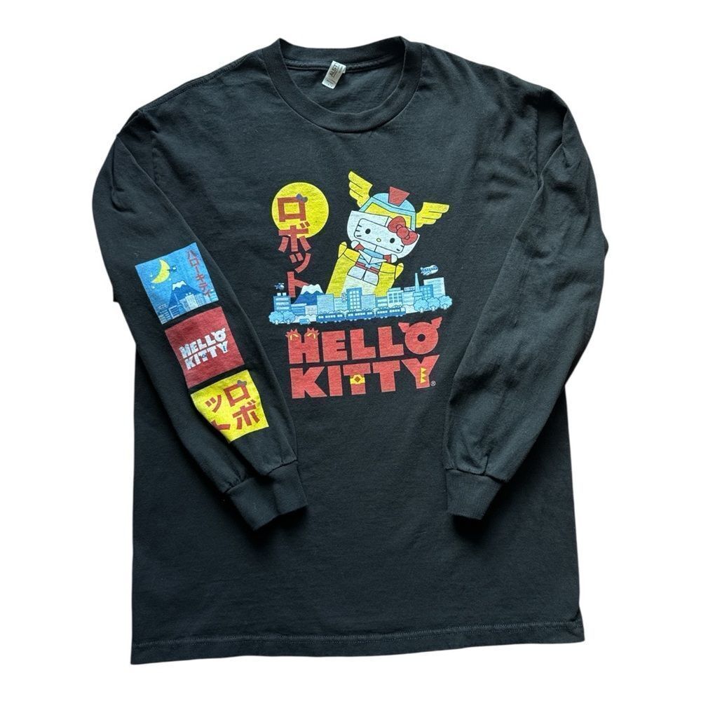 Hello Kitty Black Long Sleeve Tee Sanrio Kaiju